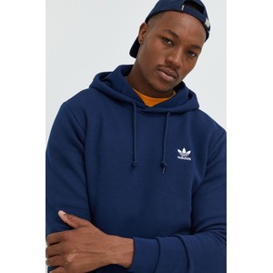 Niebieska bluza Adidas Originals w młodzieżowym stylu z bawełny