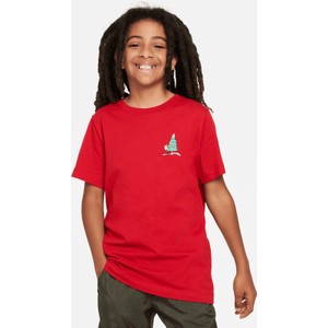 Czerwona koszulka dziecięca Nike z bawełny dla chłopców
