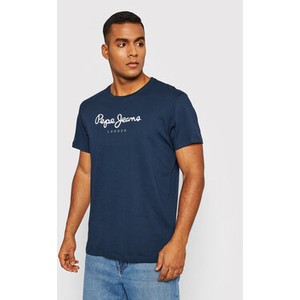 Niebieski t-shirt Pepe Jeans w młodzieżowym stylu