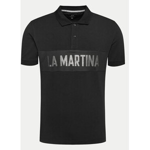 Czarna koszulka polo La Martina w młodzieżowym stylu