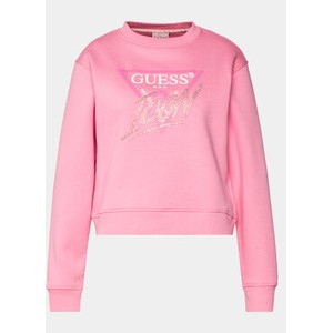 Różowa bluza Guess w młodzieżowym stylu
