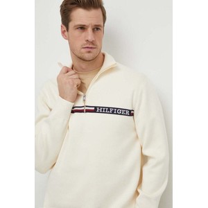 Sweter Tommy Hilfiger z okrągłym dekoltem z bawełny w młodzieżowym stylu