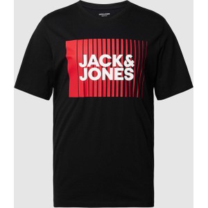 Czarny t-shirt Jack & Jones z bawełny