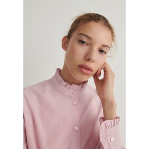 Różowa koszula Reserved w stylu casual z tkaniny z długim rękawem