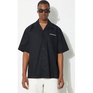 Czarna koszula Carhartt WIP w stylu casual z tkaniny z krótkim rękawem