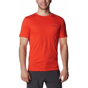 Pomarańczowy t-shirt Columbia z tkaniny