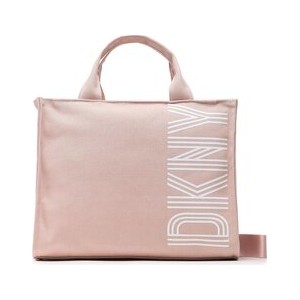 Różowa torebka DKNY matowa duża na ramię