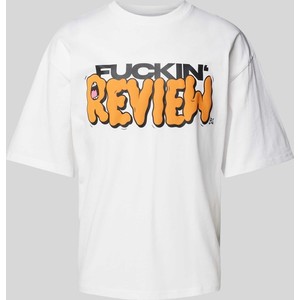 T-shirt Review z bawełny z nadrukiem