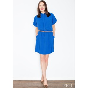 Niebieska sukienka Figl w stylu casual mini