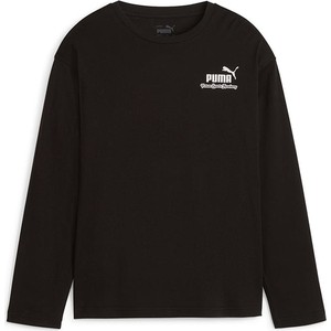 Czarna koszulka dziecięca Puma dla chłopców z bawełny