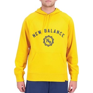 Żółta bluza New Balance w młodzieżowym stylu z bawełny