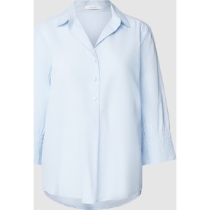 Niebieska bluzka Opus z bawełny z dekoltem w kształcie litery v w stylu casual