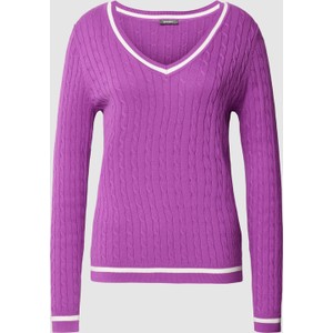 Fioletowy sweter Montego z bawełny