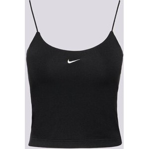 Czarna bluzka Nike na ramiączkach z okrągłym dekoltem w street stylu