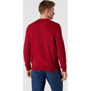 Czerwony sweter Fynch Hatton z okrągłym dekoltem w stylu casual z bawełny