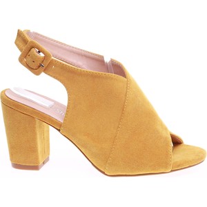 Żółte sandały Pantofelek24 z zamszu