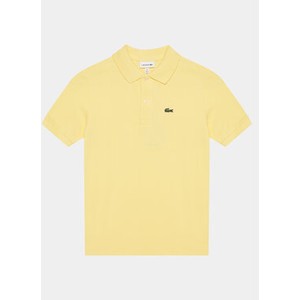 Żółta koszulka dziecięca Lacoste dla chłopców z krótkim rękawem
