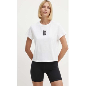 T-shirt DKNY z krótkim rękawem z bawełny w młodzieżowym stylu