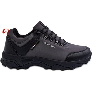 Czarne buty trekkingowe Mcbraun sznurowane
