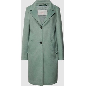 Zielony płaszcz S.Oliver bez kaptura długi w stylu casual