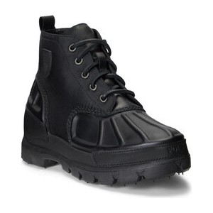Czarne buty zimowe POLO RALPH LAUREN sznurowane w stylu casual