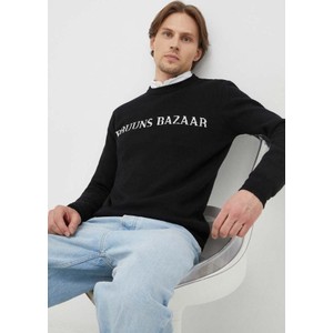 Sweter Bruuns Bazaar z okrągłym dekoltem w młodzieżowym stylu