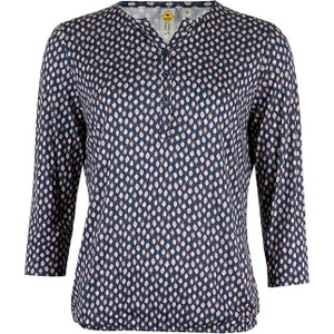 Granatowa bluzka Roadsign z dekoltem w kształcie litery v w stylu casual
