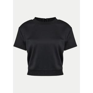Czarny t-shirt DKNY z okrągłym dekoltem w stylu casual