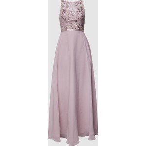 Różowa sukienka Luxuar Fashion z okrągłym dekoltem