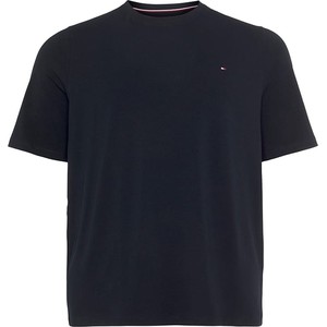 Czarny t-shirt Tommy Hilfiger z krótkim rękawem z bawełny