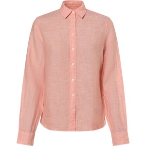 Różowa koszula Gant z lnu w stylu casual
