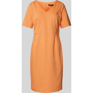 Pomarańczowa sukienka comma, w stylu casual mini z krótkim rękawem