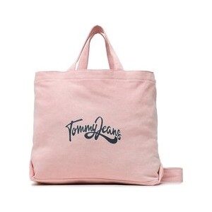 Różowa torebka Tommy Jeans na ramię duża