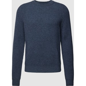 Niebieski sweter Jake*s Studio Men z okrągłym dekoltem w stylu casual