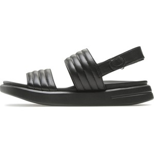 Czarne sandały Geox z płaską podeszwą w stylu casual z klamrami
