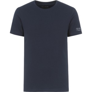 Granatowy t-shirt Ochnik z krótkim rękawem z bawełny