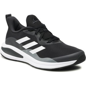 Czarne buty sportowe Adidas w sportowym stylu z płaską podeszwą