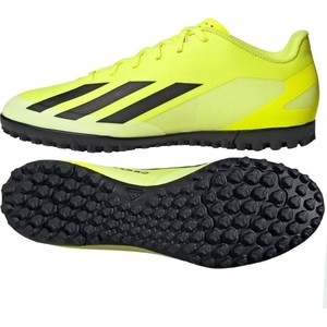 Żółte buty sportowe Adidas sznurowane w sportowym stylu