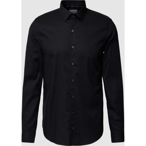 Czarna koszula Calvin Klein z bawełny z klasycznym kołnierzykiem
