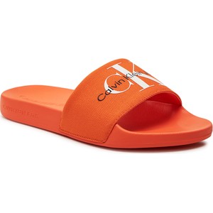 Pomarańczowe buty letnie męskie Calvin Klein