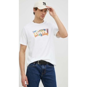 T-shirt Levis z nadrukiem z bawełny w młodzieżowym stylu