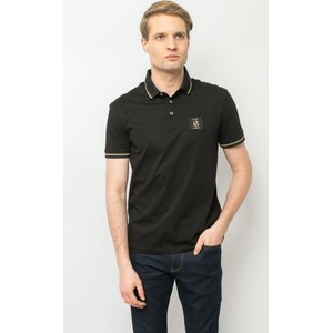 Czarna koszulka polo Armani Exchange z bawełny w stylu casual