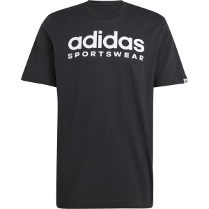 Czarny t-shirt Adidas z krótkim rękawem z bawełny w sportowym stylu