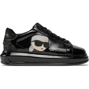 Czarne buty sportowe Karl Lagerfeld sznurowane