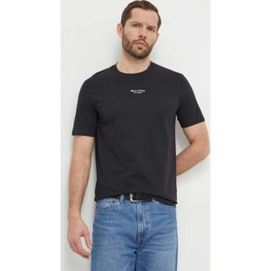 Czarny t-shirt Marc O'Polo z nadrukiem