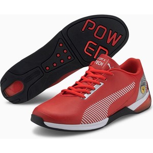 Czerwone buty sportowe Puma ze skóry w sportowym stylu