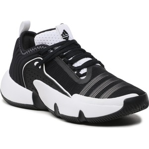 Czarne buty sportowe dziecięce Adidas Performance sznurowane w paseczki