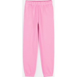Różowe spodnie sportowe Gate w stylu casual z dresówki