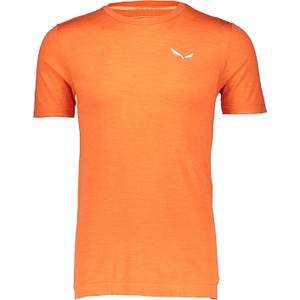 T-shirt Salewa w sportowym stylu z wełny z krótkim rękawem