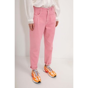 Różowe spodnie Josephine & Co w stylu casual z bawełny